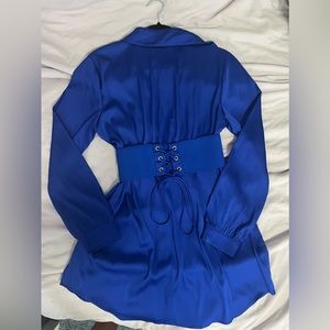 Cobalt Blue Satin Dress S
